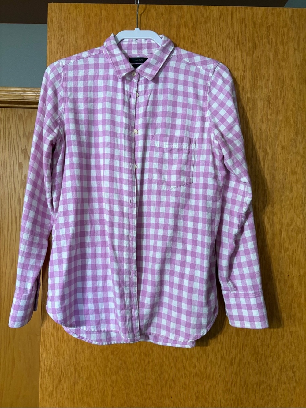 J. Crew Pink Gingham Button-Down Shirt - Men's